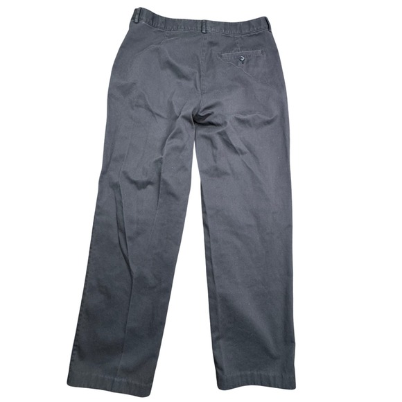 LL Bean Classic Fit Chino Pants Womens 14 MT Navy Blue Cotton Straight Leg - Picture 5 of 9